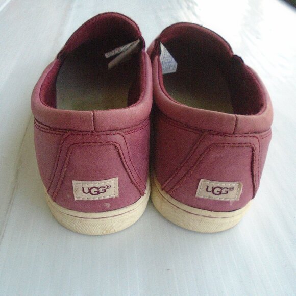 UGG Fierce Slip-On Leather Sneakers Womens Size 9.5 Pink (China Rose) - Picture 6 of 7
